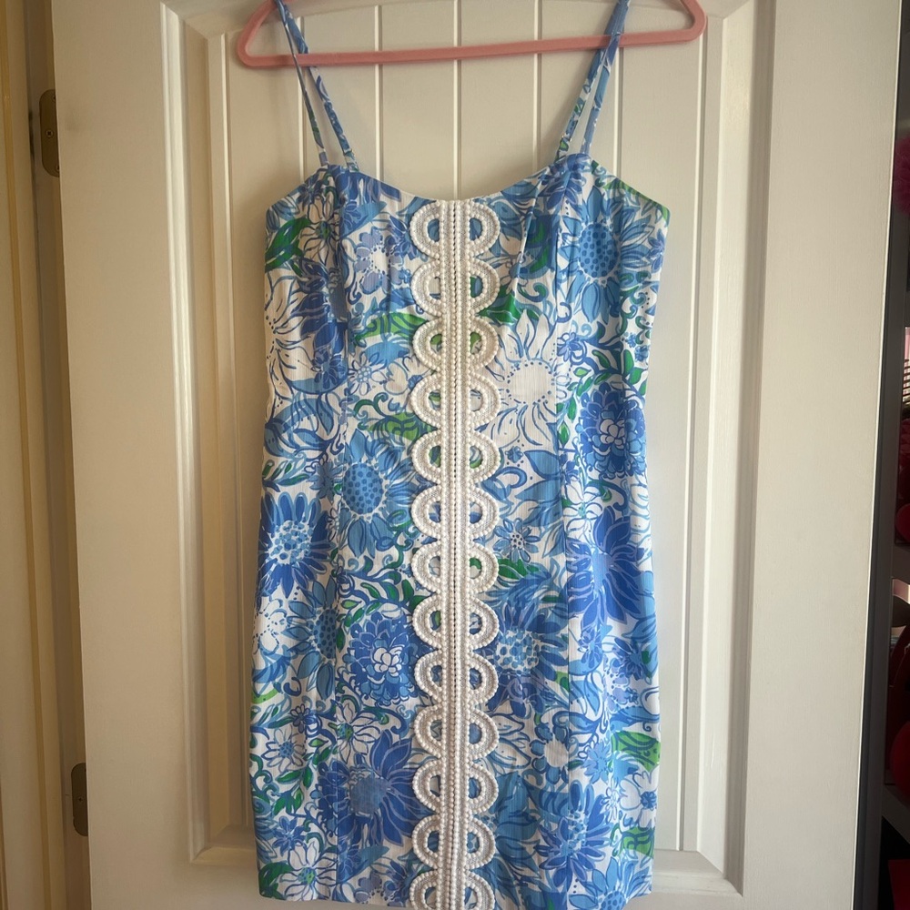 Lilly Pulitzer Shelli Frenchie Blue Suns Out Dress